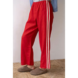THE LINEN CROP RACER STRIPE PANT