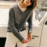 SUPERFINE MERINO V NECK