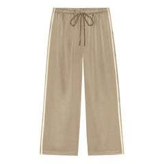 SILK STRIPE CROP PANT
