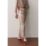 SILK STRIPE CROP PANT
