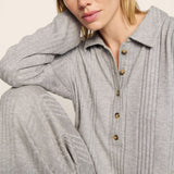 VARIGATED RIB WIDE LEG PANT
