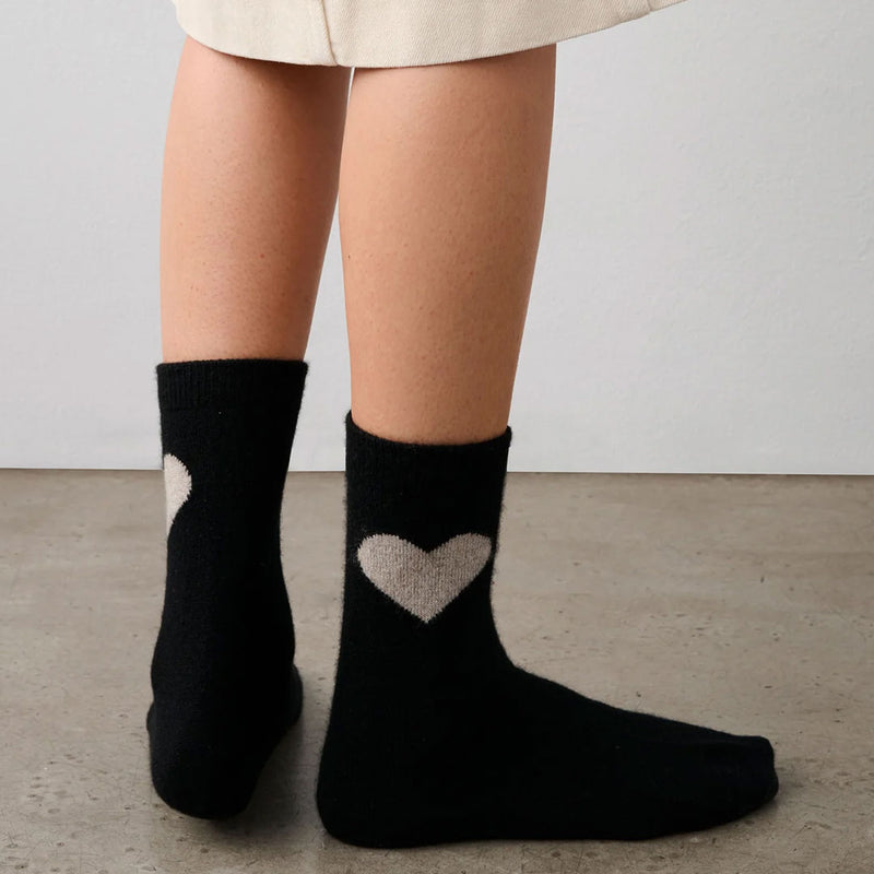 cashmere heart sock