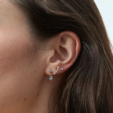 SAPPHIRE AND AQUAMARINE DROP EARRING