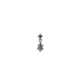 SAPPHIRE AND AQUAMARINE DROP EARRING