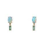 OPAL AND TOURMALINE STELA EARRING