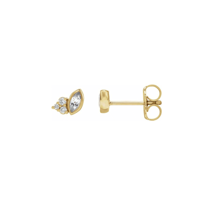 Marquise Sapphire & Diamond Earring