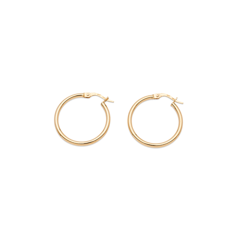 14K Thin Gold Hoops