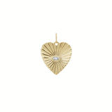 DIAMOND SUNBEAM HEART CHARM