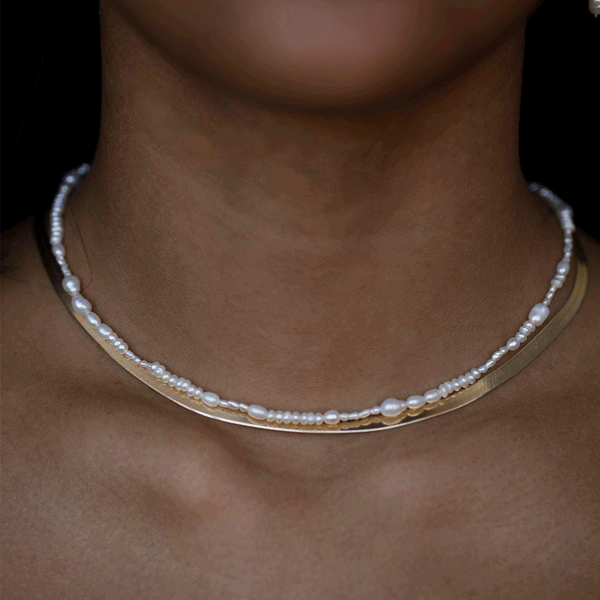PEARL COLLAGE NECKLACE