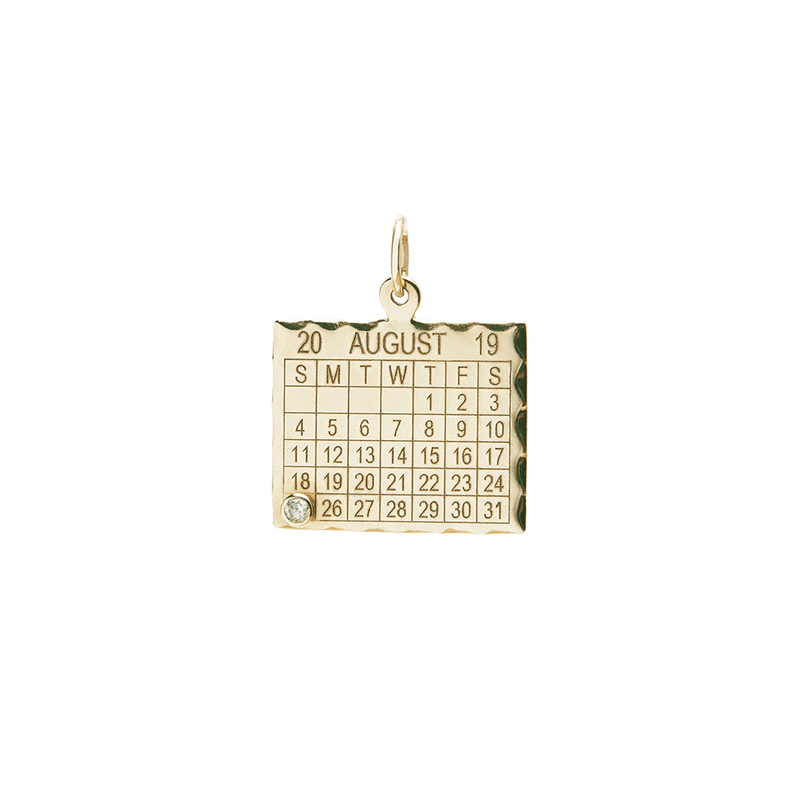 1960's Calendar Charm (Double Sided)
